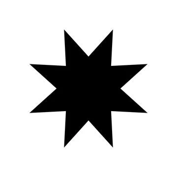 Eight-pointed star - Vector icon. Stock Illustration
