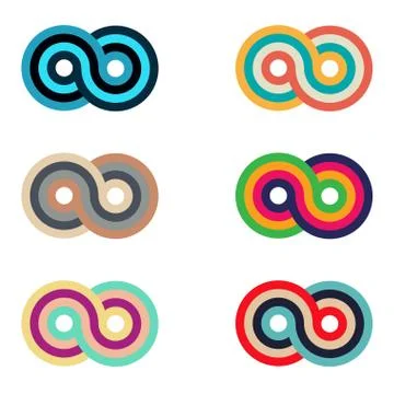 Eight-shaped elements for design project - vector illustration イラスト素材