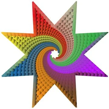 An eight-sided star Stock Illustration