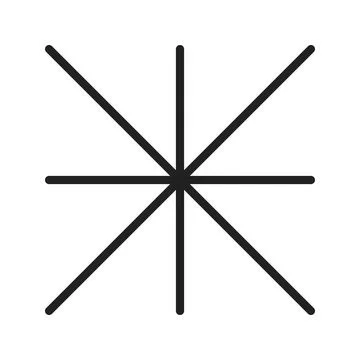 Eight-Spoked Asterisk icon vector image.  Illustrazione stock