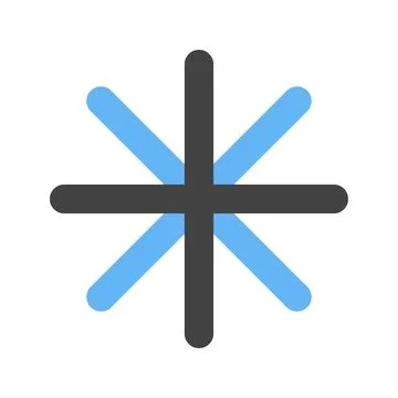 Eight-Spoked Asterisk icon vector image. Illustrazione stock