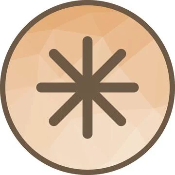 Eight-Spoked Asterisk icon vector image. Illustrazione stock