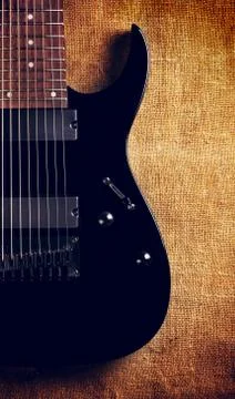 Eight-strings guitar Foto stock