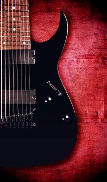 Eight-strings guitar Stock Photos