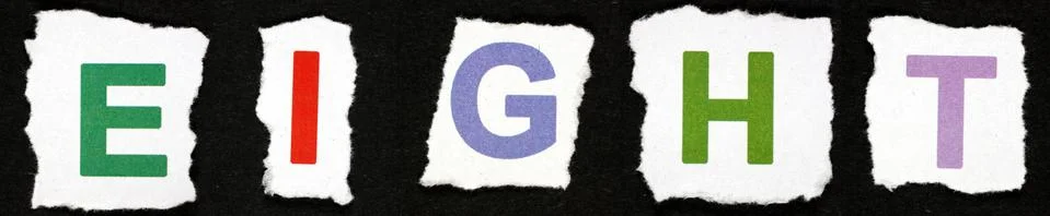 Eight - text Stock Illustration