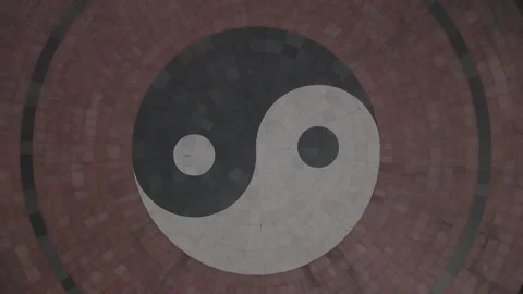 Eight Trigrams and Tai Chi Diagram at the Sanxingdui Museum in Guanghan City. Stock Footage 248586998