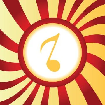 Eighth note abstract icon 库存插图
