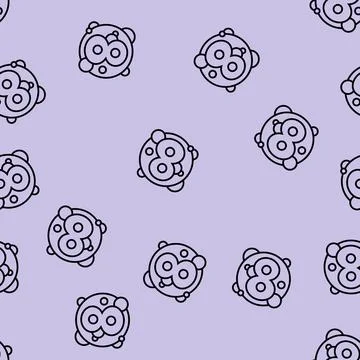 Eighth number line seamless pattern Stock Illustration