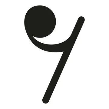 Eighth rest musical notation symbol representing silence Stock Illustration