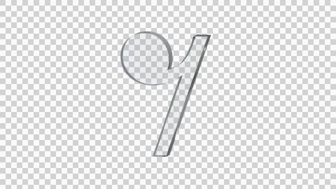 Eighth rest pause symbol made of clear reflective glass Stock Illustration