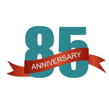 Eighty Five 85 Years Anniversary Label Sign for your Date イラスト素材