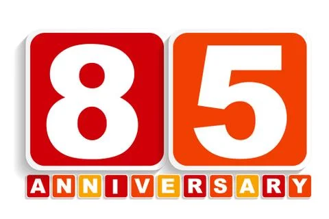 Eighty Five 85 Years Anniversary Label Sign for your Date イラスト素材