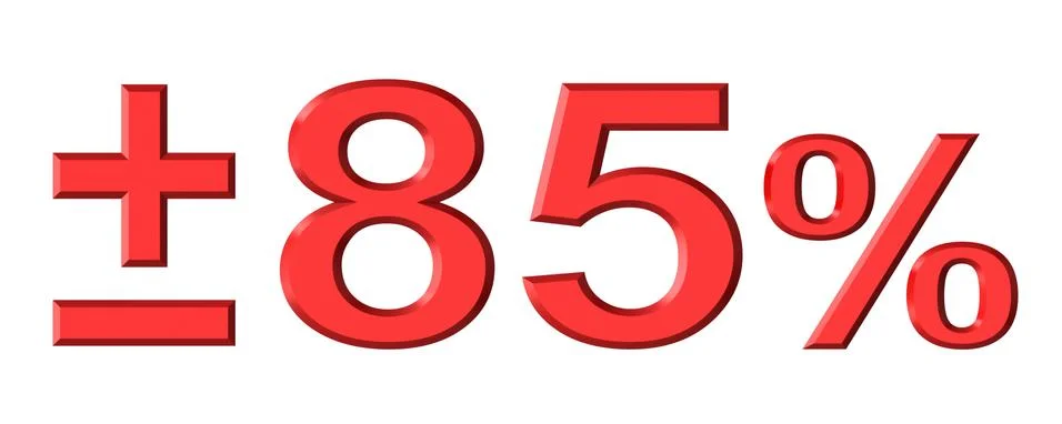 Eighty Five Percent Stock Illustration