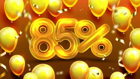 Eighty Five Percent Or 85 Benefit Offer イラスト素材