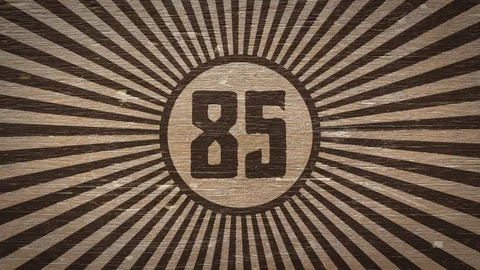 Eighty-five On Wood. 4K 60fps Stock Footage 119770783