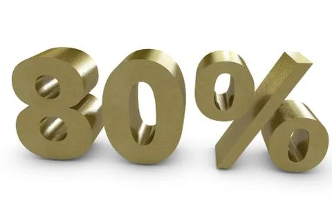 Eighty percent Stock Illustration