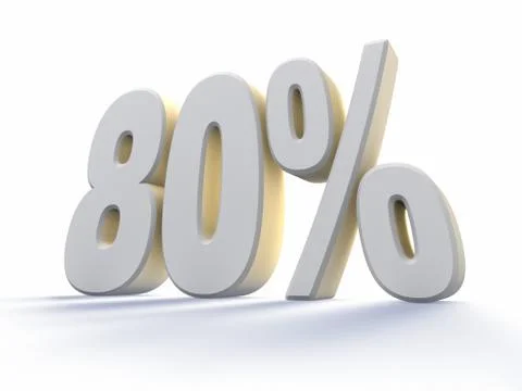 Eighty percent Stock Illustration