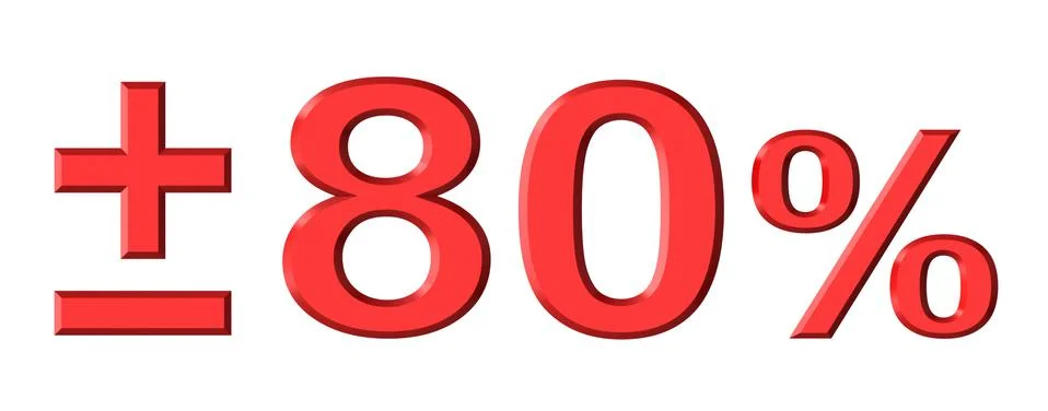 Eighty Percent Stock Illustration