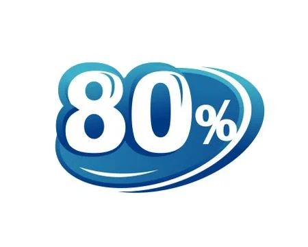 Eighty percent illustration Stock Illustration