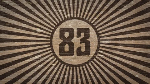 Eighty-three On Wood. 4K 60fps Stock Footage 119770363