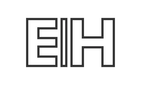 EIH logo design template with strong and modern bold text. Initial based ve.. 스톡 일러스트