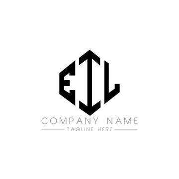 EIL letter logo design with polygon shape. EIL polygon and cube shape logo .. Stock Illustration
