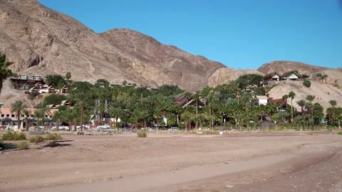 Eilat beach in winter Stock Footage 145644198