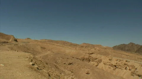 Eilat mountains pan 2 Stockbeeldmateriaal 435441