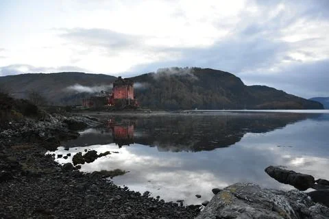 Eilean donan reflection Foto stock