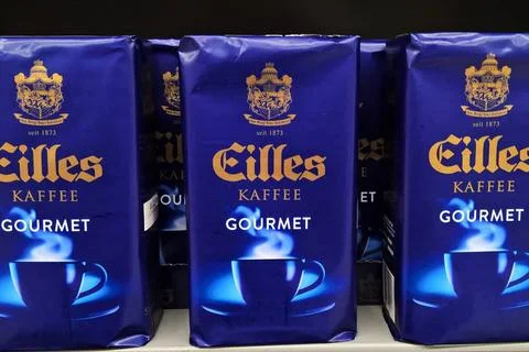  Eilles Kaffee Gourmet. Die Firma J. J. Darboven ist eine in Hamburg ansae... Stock Photos