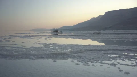Ein Bokek Dead Sea view Stock Footage 230105014