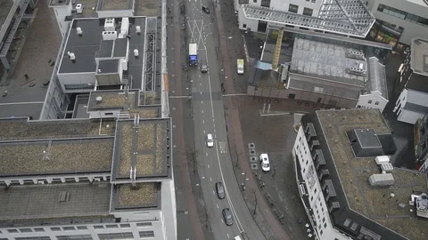Eindhoven from above - view of the regent on the emmasingel street 6 Stock Footage 86192322
