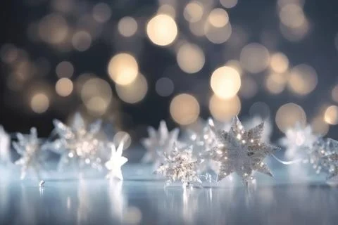Eine schöne Weihnachten Hintergrund mit Sternen und Schneeflocken und weic.. Stock Photos