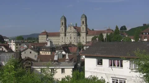 Einseideln monastery long shot Vidéo 10730012