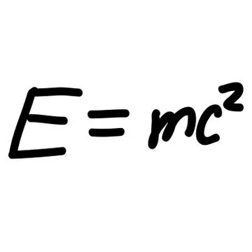 Einstein Energy Formula Scribble Sketch Stock Illustration