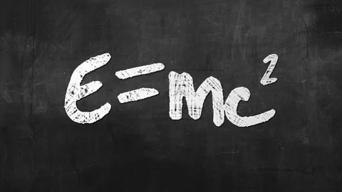 Einstein equation in chalk board - math,... | Stock Video | Pond5