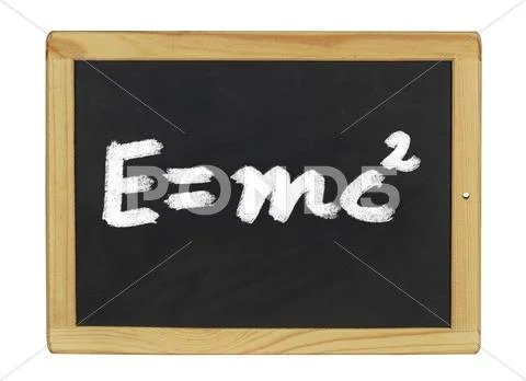 Einstein equation  written on a blackboard Stockillustratie