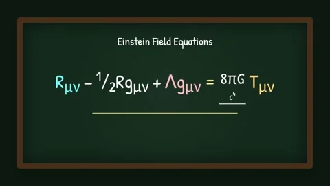 Einstein Field Equations on Chalkboard 動画素材 338998585
