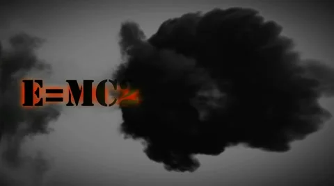 Einstein formula in explosion Stock Footage 10735766