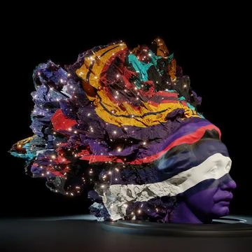 Einstein Hyperhead - Ethnicity Abstraction (EinsteinXXX 553) Stock Illustration