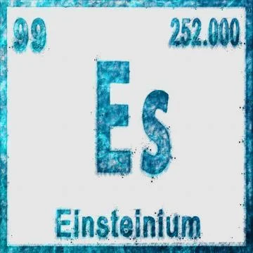 Einsteinium Chemical Element Blue on White Stock Illustration