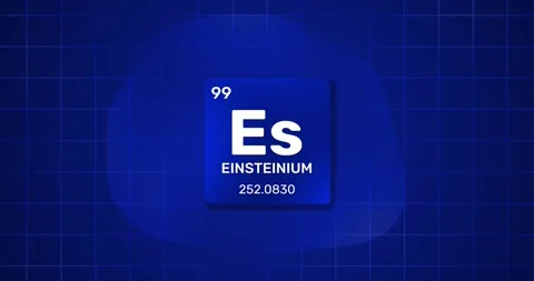 Einsteinium chemical element Periodic Table Stock Footage 300776277