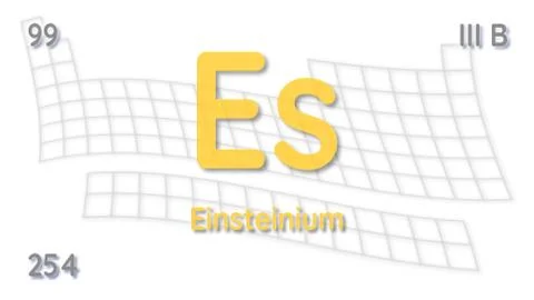 Einsteinium chemical element  physics and chemistry illustration backdrop 스톡 일러스트