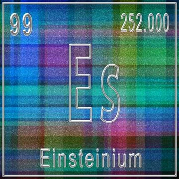 Einsteinium chemical element, Sign with atomic number and atomic weight Stock Illustration
