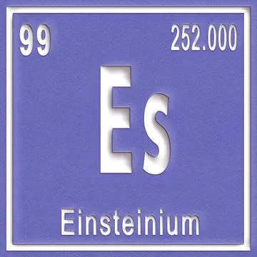 Einsteinium chemical element, Sign with atomic number and atomic weight Stock Illustration