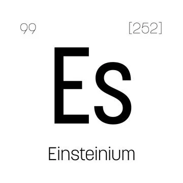 Einsteinium, Es, periodic table element Stock Illustration
