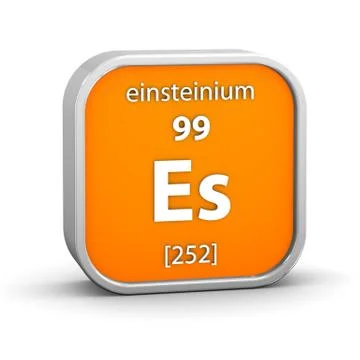 Einsteinium material sign Stock Photos
