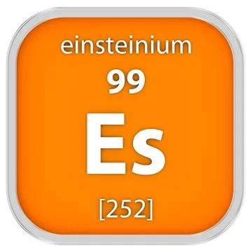 Einsteinium material sign Stock-Fotos