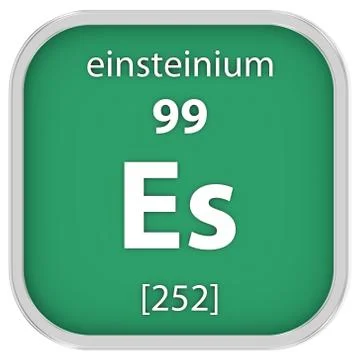 Einsteinium material sign Stock Photos