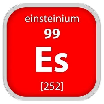 Einsteinium material sign Fotos Stock